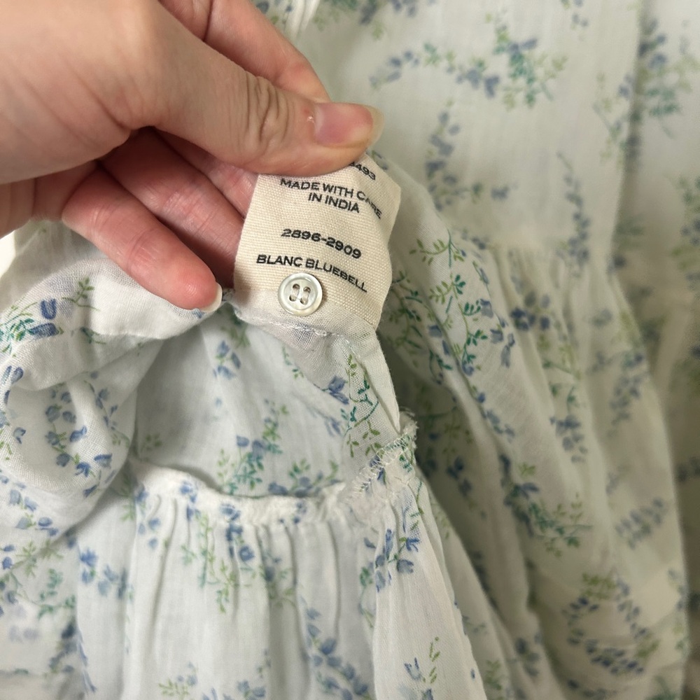 Doen Claribelle Cotton Midi Dress Blanc Bluebell Ballad - Picture 9 of 10